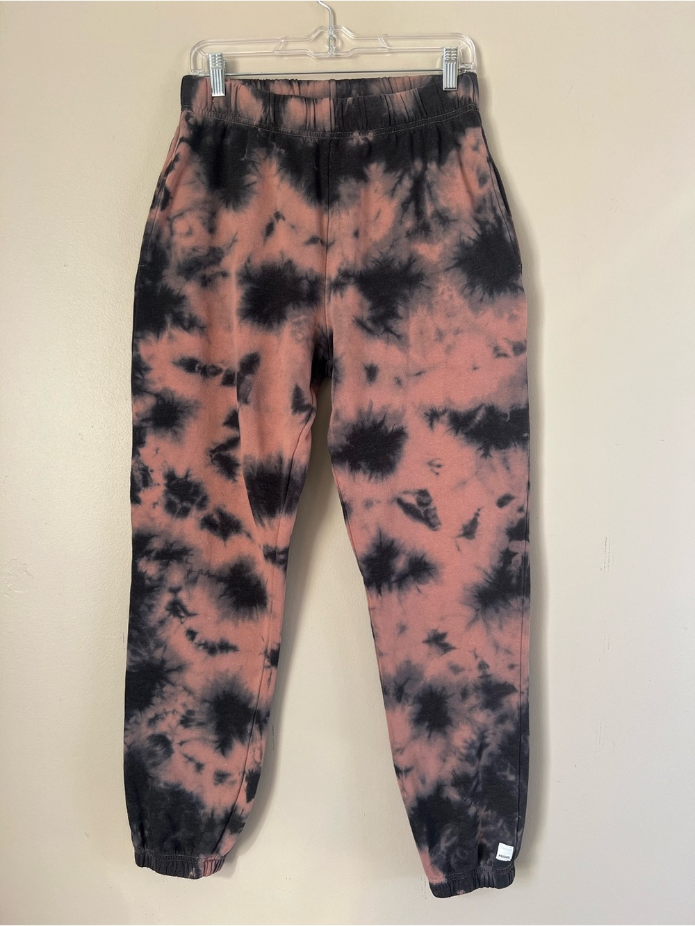 RSQ Pink and Black Tie Dye Sweatpants Joggers Loungewear Edgy - Picture 3 of 16